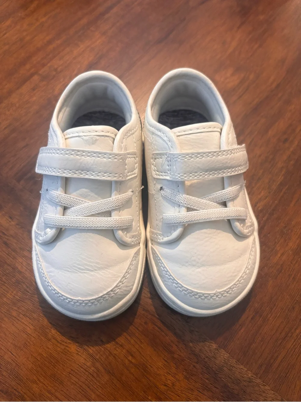 Carter's White Kids Velcro & Lace Sneakers